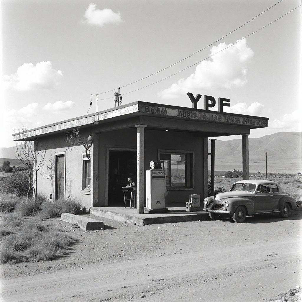 Estación de servicio histórica en Argentina