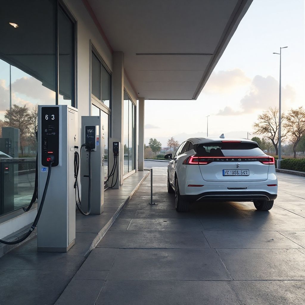 Estación de carga eléctrica en Argentina
